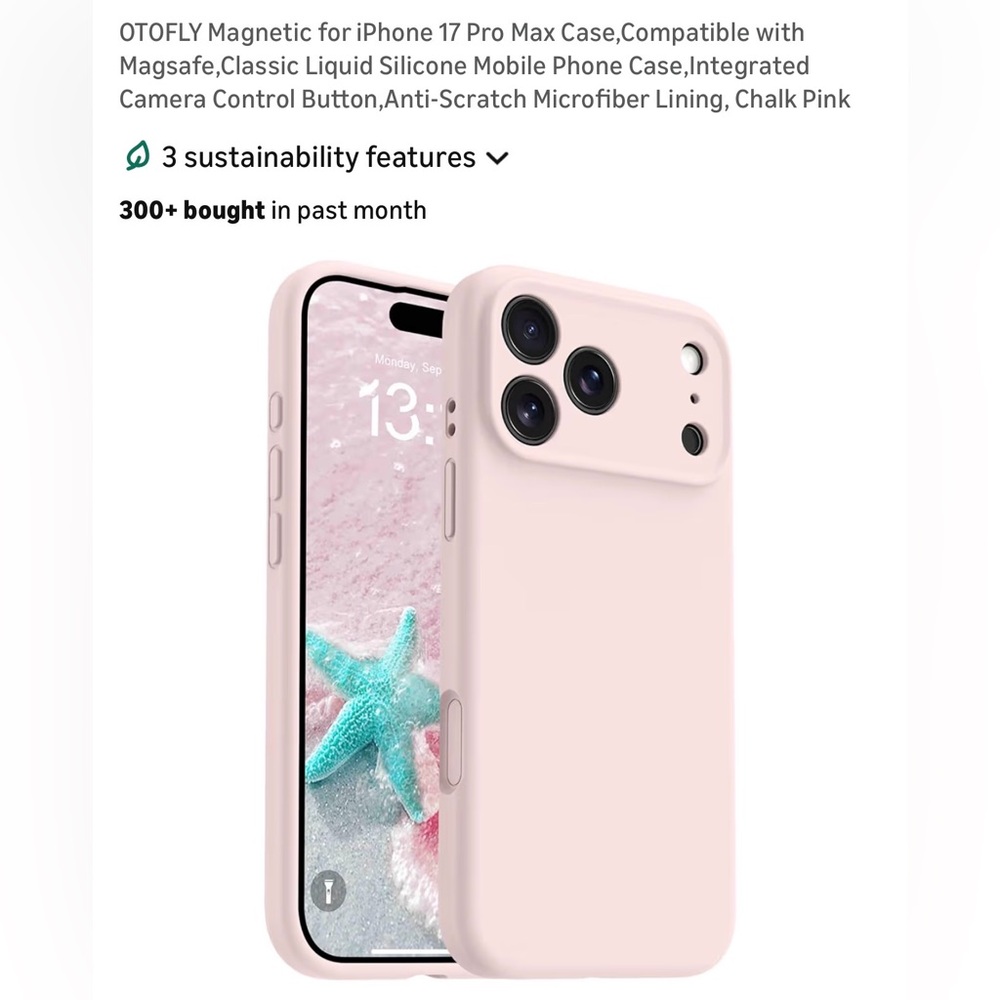 Chalk Pink iPhone 17 Pro Max Case - Picture 1 of 1